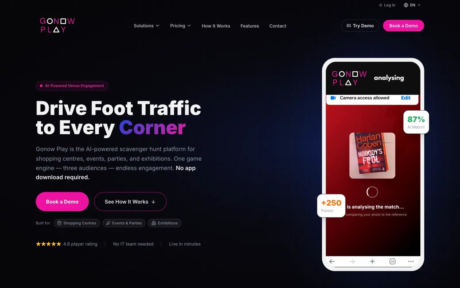 GoNow Play website